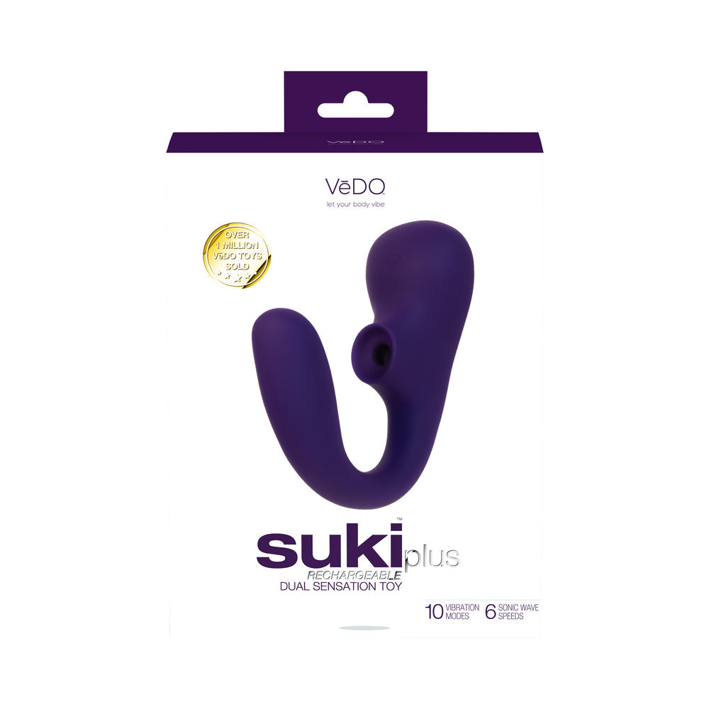 VEDO SUKI PLUS RECHARGEABLE DUAL SONIC VIBE DEEP PURPLE