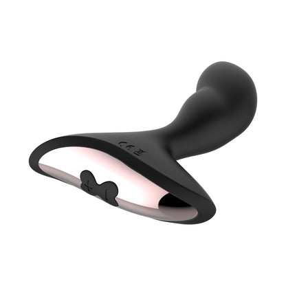 GENDER FLUID RUMBLE RECHARGEABLE REMOTE-CONTROLLED SILICONE ANAL VIBRATOR BLACK