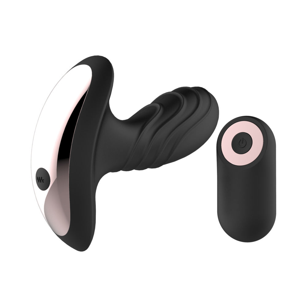 SHIBARI - GENDER FLUID BUZZ RECHARGEABLE REMOTE-CONTROLLED SILICONE ANAL VIBRATOR BLACK