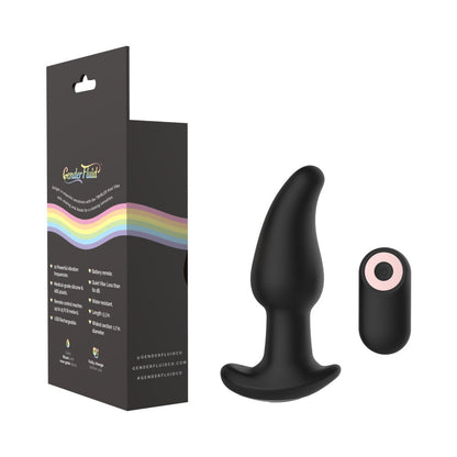 GENDER FLUID TWIRLER ANAL VIBE WITH REMOTE SILICONE BLACK