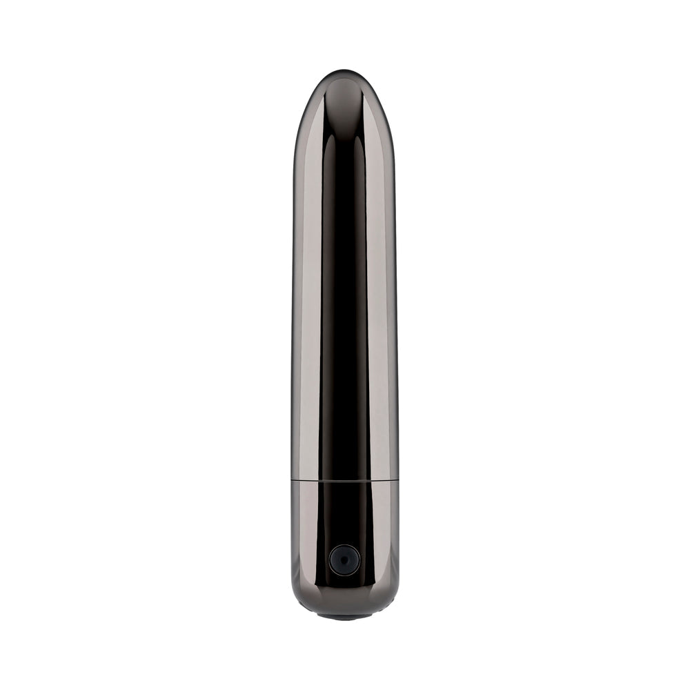 EVOLVED - REAL SIMPLE RECHARGEABLE BULLET VIBRATOR BLACK CHROME