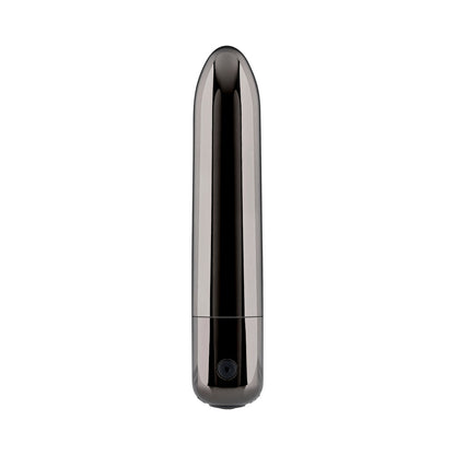 EVOLVED - REAL SIMPLE RECHARGEABLE BULLET VIBRATOR BLACK CHROME