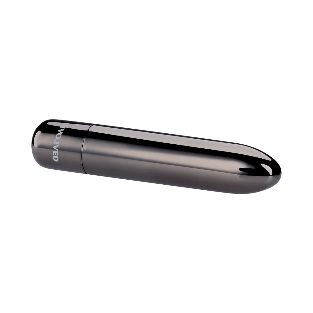 EVOLVED REAL SIMPLE RECHARGEABLE BULLET VIBRATOR BLACK CHROME
