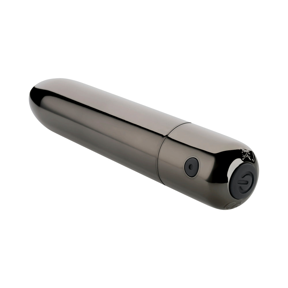 EVOLVED - REAL SIMPLE RECHARGEABLE BULLET VIBRATOR BLACK CHROME