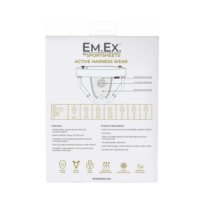 SPORTSHEETS EM.EX. FIT HARNESS JOCK KNIT ADJUSTABLE XL-3XL