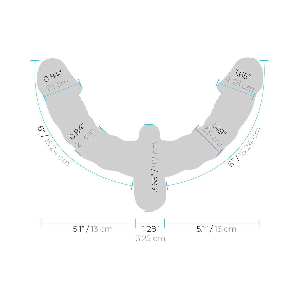 LUX FETISH PLEASURE FOR 2 DOUBLE-ENDED STRAP-ON VIBRATING DOUBLE DILDO PURPLE
