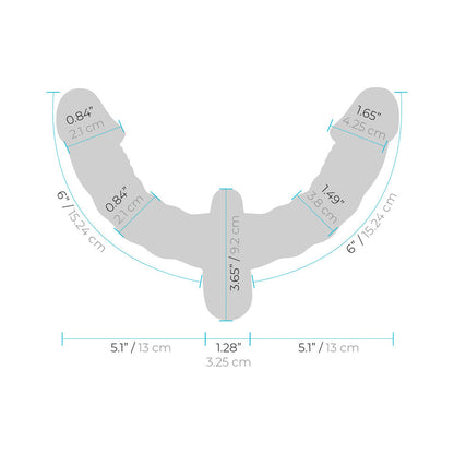 LUX FETISH PLEASURE FOR 2 DOUBLE-ENDED STRAP-ON VIBRATING DOUBLE DILDO PURPLE
