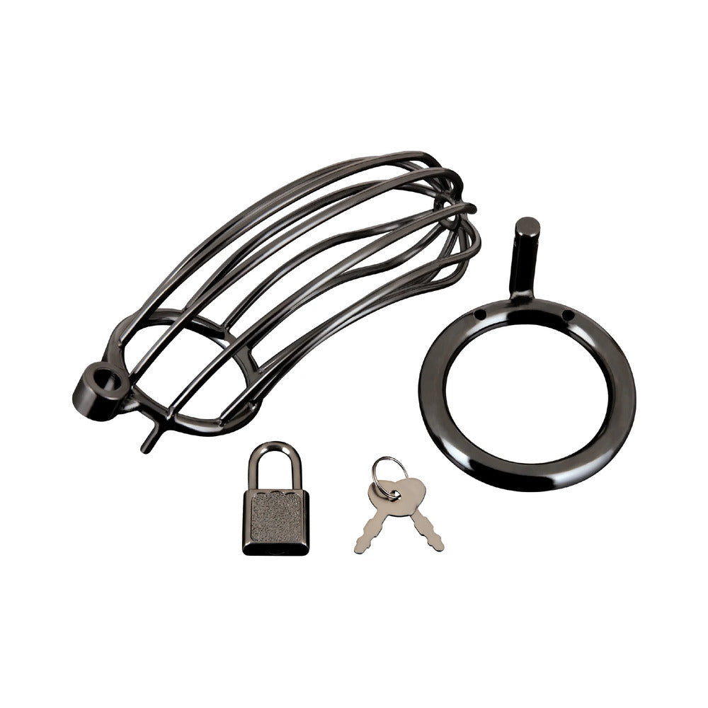 BLUE LINE PRISONER COCK CAGE BLACK