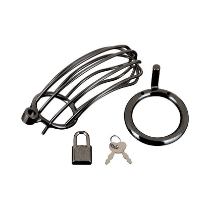 BLUE LINE PRISONER COCK CAGE BLACK