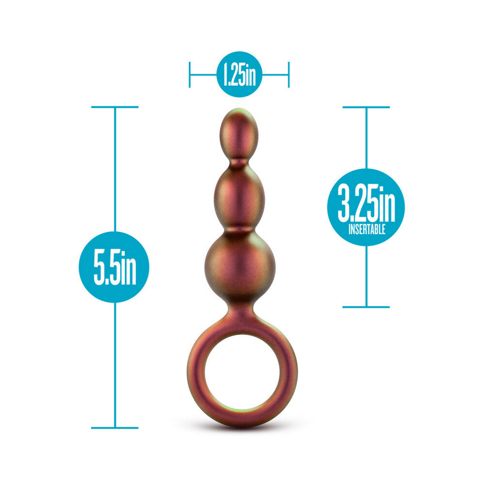BLUSH - ANAL ADVENTURES MATRIX SILICONE BEADED LOOP PLUG COPPER