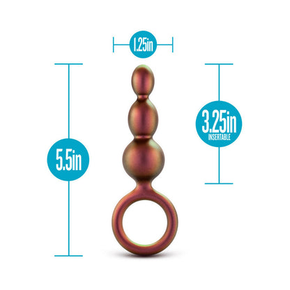 BLUSH - ANAL ADVENTURES MATRIX SILICONE BEADED LOOP PLUG COPPER