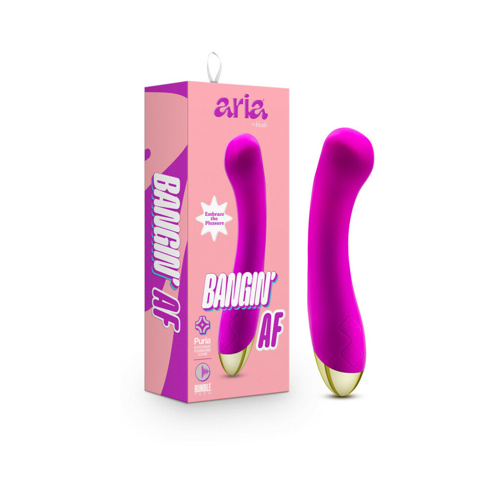 ARIA BANGIN'' AF RECHARGEABLE SILICONE G-SPOT VIBRATOR PURPLE