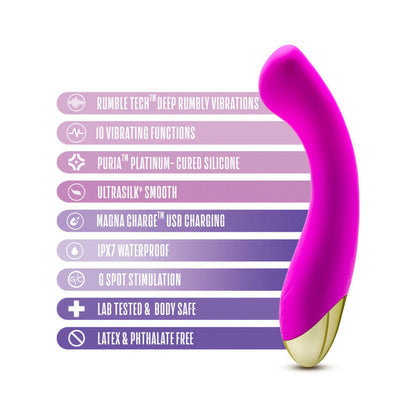 ARIA BANGIN'' AF RECHARGEABLE SILICONE G-SPOT VIBRATOR PURPLE