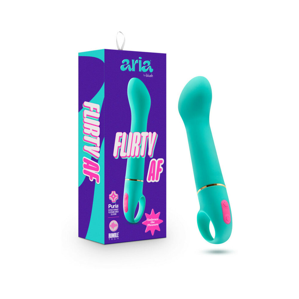 ARIA FLIRTY AF SILICONE G-SPOT VIBRATOR TEAL