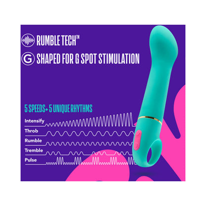 ARIA FLIRTY AF SILICONE G-SPOT VIBRATOR TEAL