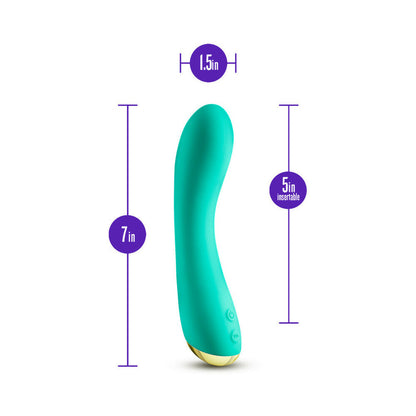 ARIA LUSCIOUS AF RECHARGEABLE SILICONE G-SPOT VIBRATOR TEAL