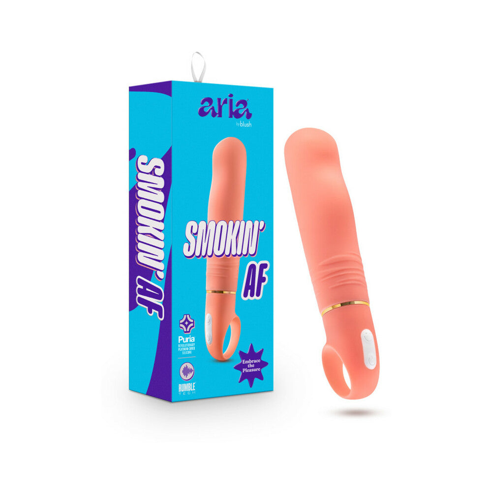 ARIA SMOKIN'' AF SILICONE VIBRATOR CORAL
