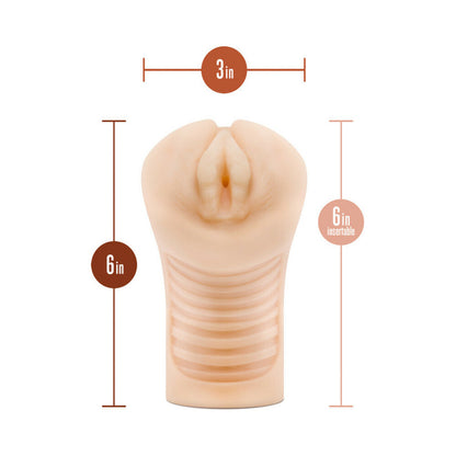 M ELITE SOFT + WET ANNABELLA VAGINA STROKER WITH BULLET VIBRATOR BEIGE