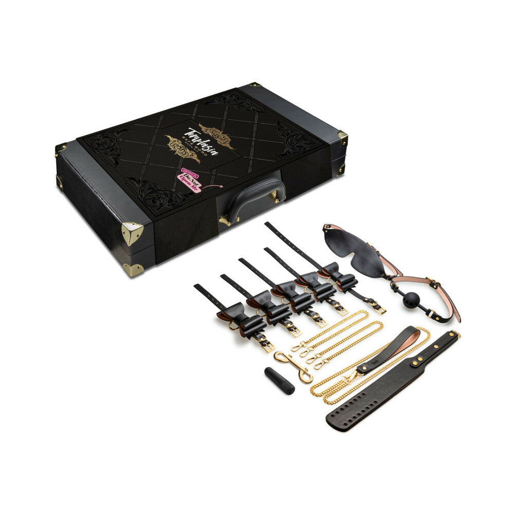 BLUSH - TEMPTASIA SAFE WORD 10-PIECE BONDAGE KIT WITH SUITCASE BLACK
