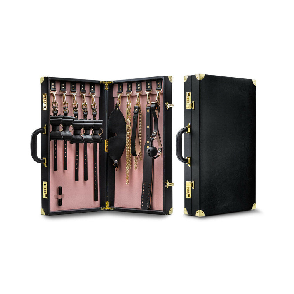 TEMPTASIA SAFE WORD 10-PIECE BONDAGE KIT WITH SUITCASE BLACK