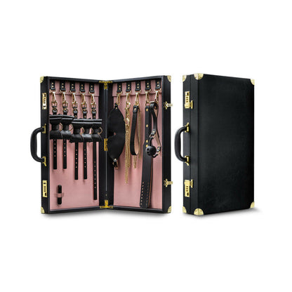 BLUSH - TEMPTASIA SAFE WORD 10-PIECE BONDAGE KIT WITH SUITCASE BLACK