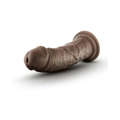 DR. SKIN PLUS THICK 8 IN. TRIPLE DENSITY POSABLE DILDO BROWN