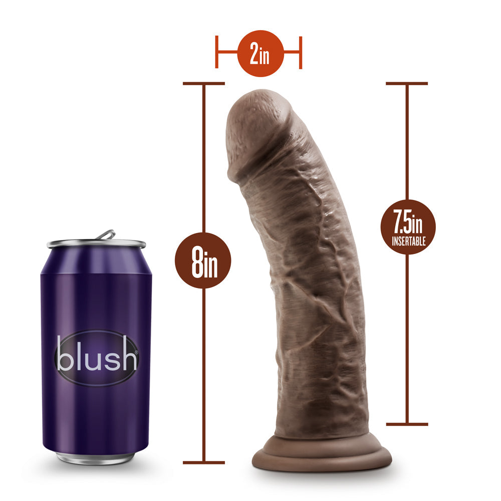 DR. SKIN PLUS THICK 8 IN. TRIPLE DENSITY POSABLE DILDO