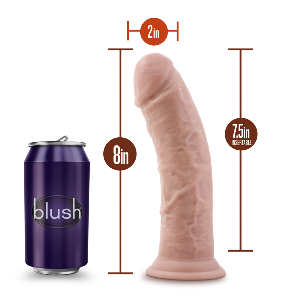 BLUSH - DR. SKIN THICK 8 IN. TRIPLE DENSITY POSABLE DILDO