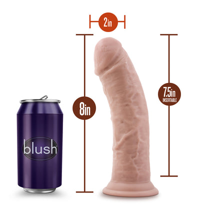BLUSH - DR. SKIN THICK 8 IN. TRIPLE DENSITY POSABLE DILDO