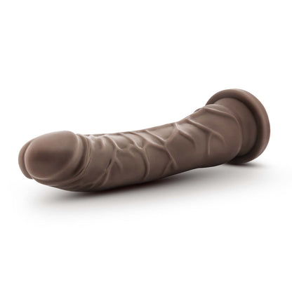 COLORETE - DR. SKIN PLUS DILDO POSICIONABLE DE TRIPLE DENSIDAD REALISTA DE 9 PULGADAS MARRÓN