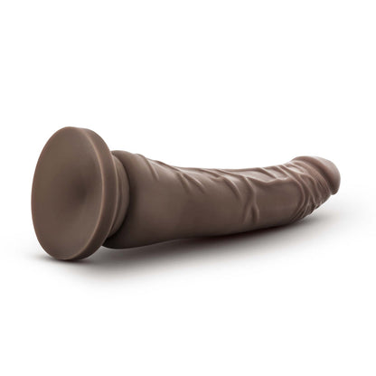 COLORETE - DR. SKIN PLUS DILDO POSICIONABLE DE TRIPLE DENSIDAD REALISTA DE 9 PULGADAS MARRÓN