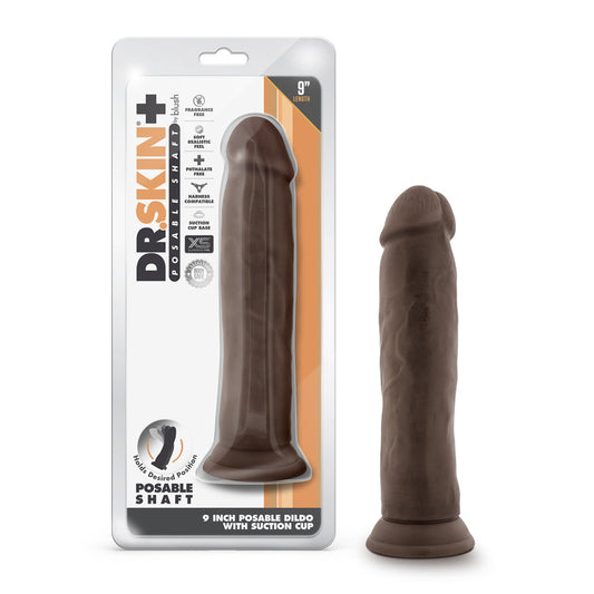 BLUSH - DR. SKIN THICK 9 IN. TRIPLE DENSITY POSABLE DILDO