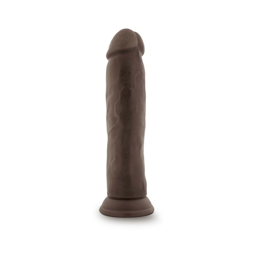 DR. SKIN PLUS THICK 9 IN. TRIPLE DENSITY POSABLE DILDO BROWN