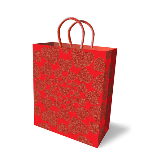 GLITTER HEARTS SPARKLE GIFT BAG