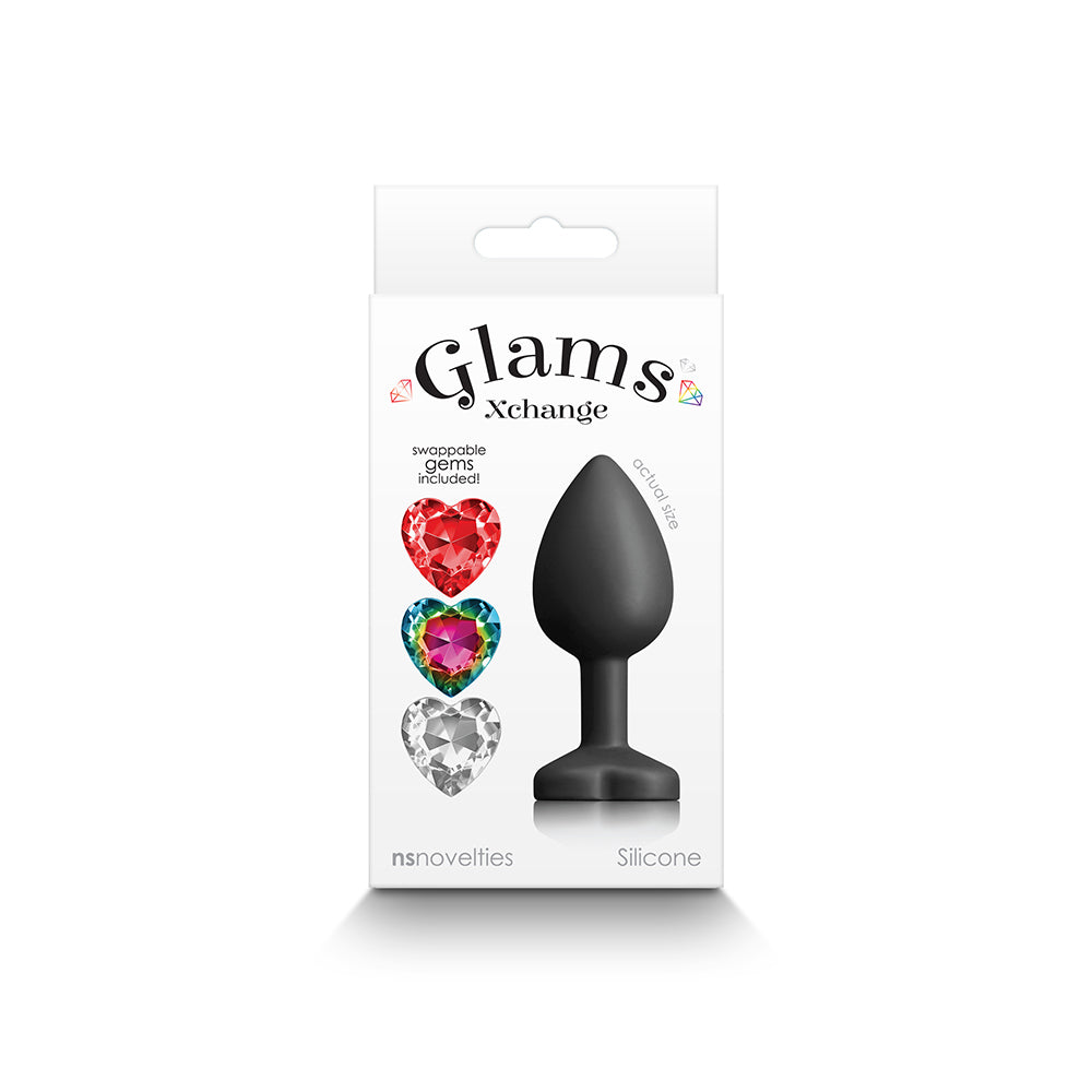 NS NOVELTIES - GLAMS XCHANGE HEART ANAL PLUG SMALL