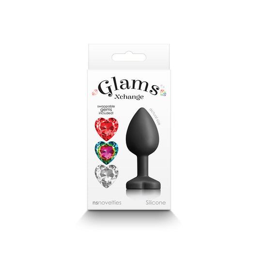 NS NOVELTIES - GLAMS XCHANGE HEART ANAL PLUG SMALL