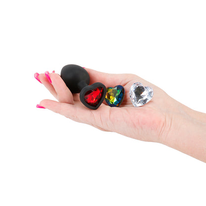 NS NOVELTIES - GLAMS XCHANGE HEART ANAL PLUG SMALL