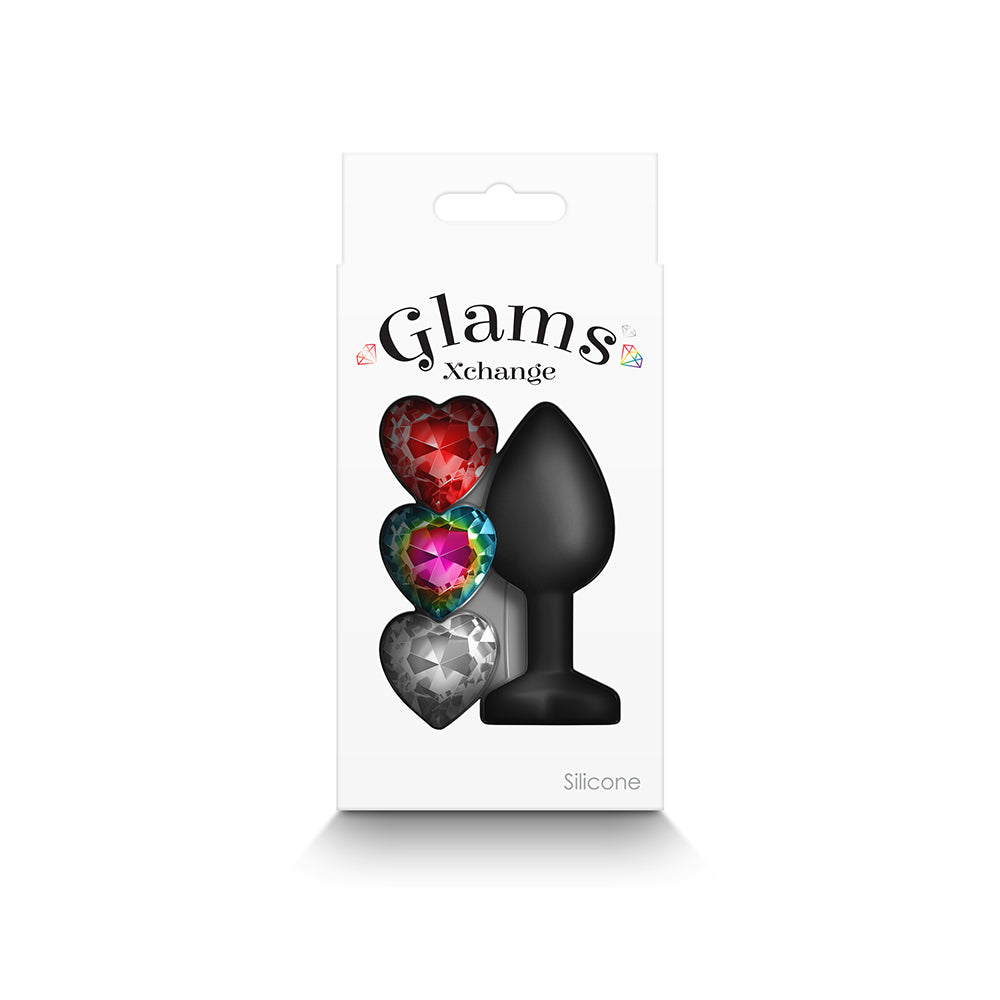 NS NOVELTIES - GLAMS XCHANGE HEART ANAL PLUG SMALL