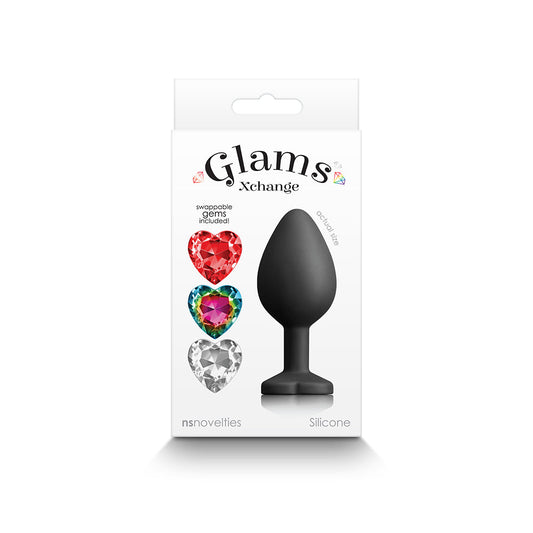 NS NOVELTIES - GLAMS XCHANGE HEART ANAL PLUG MEDIUM