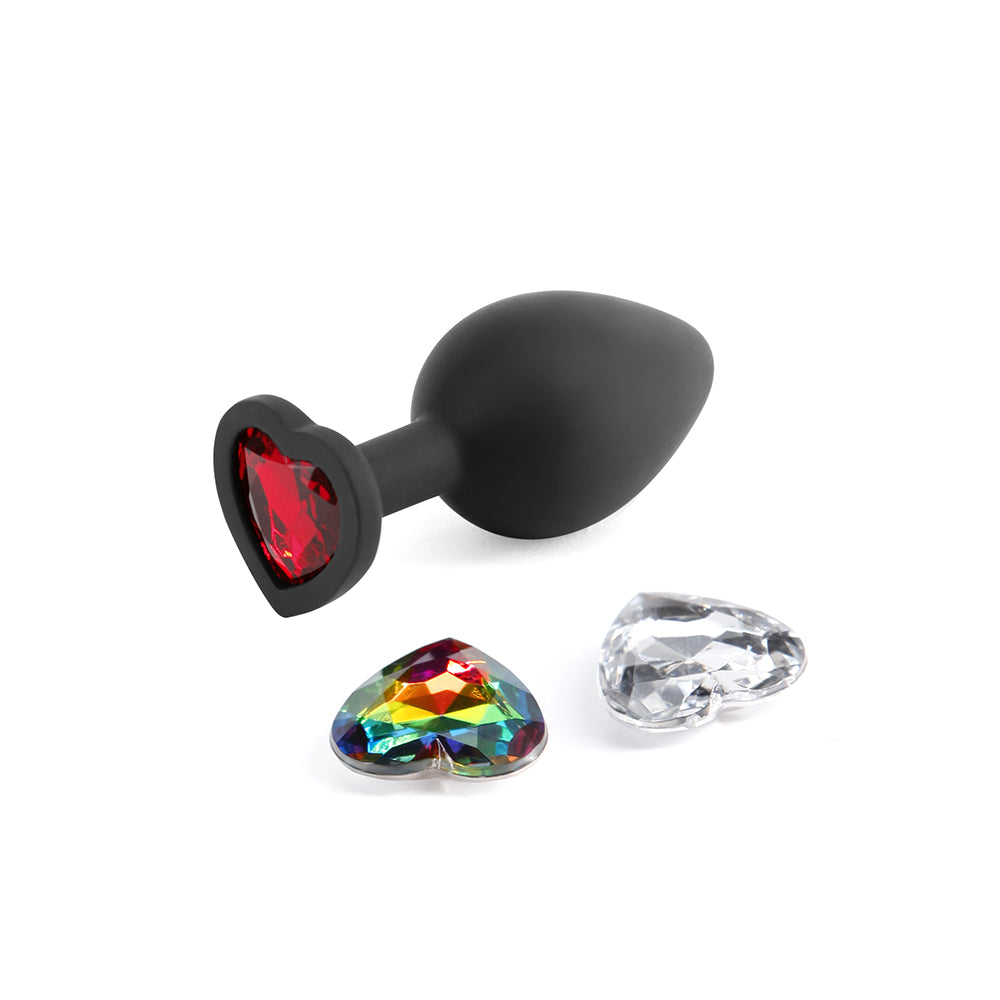 NS NOVELTIES - GLAMS XCHANGE HEART ANAL PLUG MEDIUM