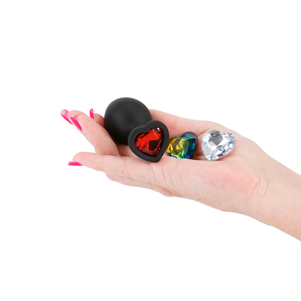 NS NOVELTIES - GLAMS XCHANGE HEART ANAL PLUG MEDIUM