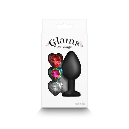 NS NOVELTIES - GLAMS XCHANGE HEART ANAL PLUG MEDIUM