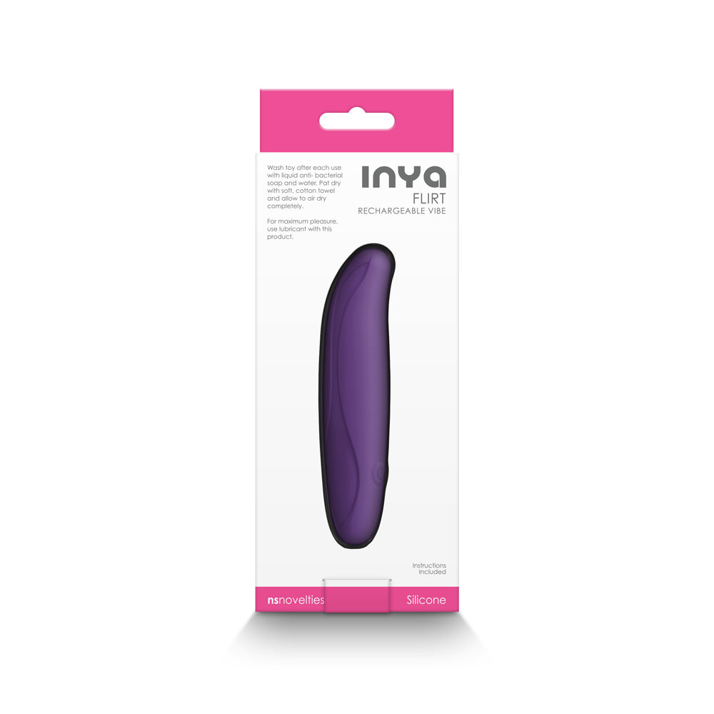 NS NOVELTIES - INYA FLIRT RECHARGEABLE VIBE DARK PURPLE