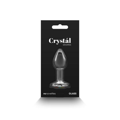 NS NOVELTIES - CRYSTAL DESIRES RAINBOW GEM GLASS PLUG SMALL
