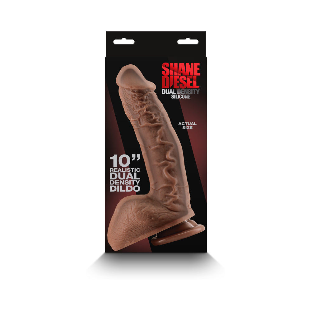 NS NOVELTIES - SHANE DIESEL DUAL DENSITY SILICONE 10 IN. DILDO