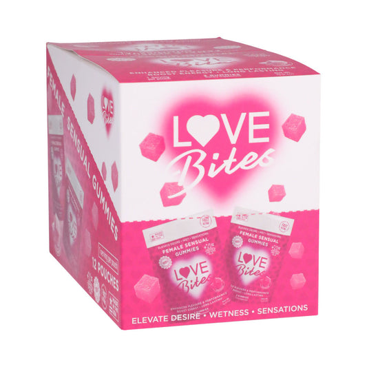 DOC JOHNSON - LOVE BITES FEMALE SENSUAL GUMMIES 2-PACK 12-PIECE DISPLAY
