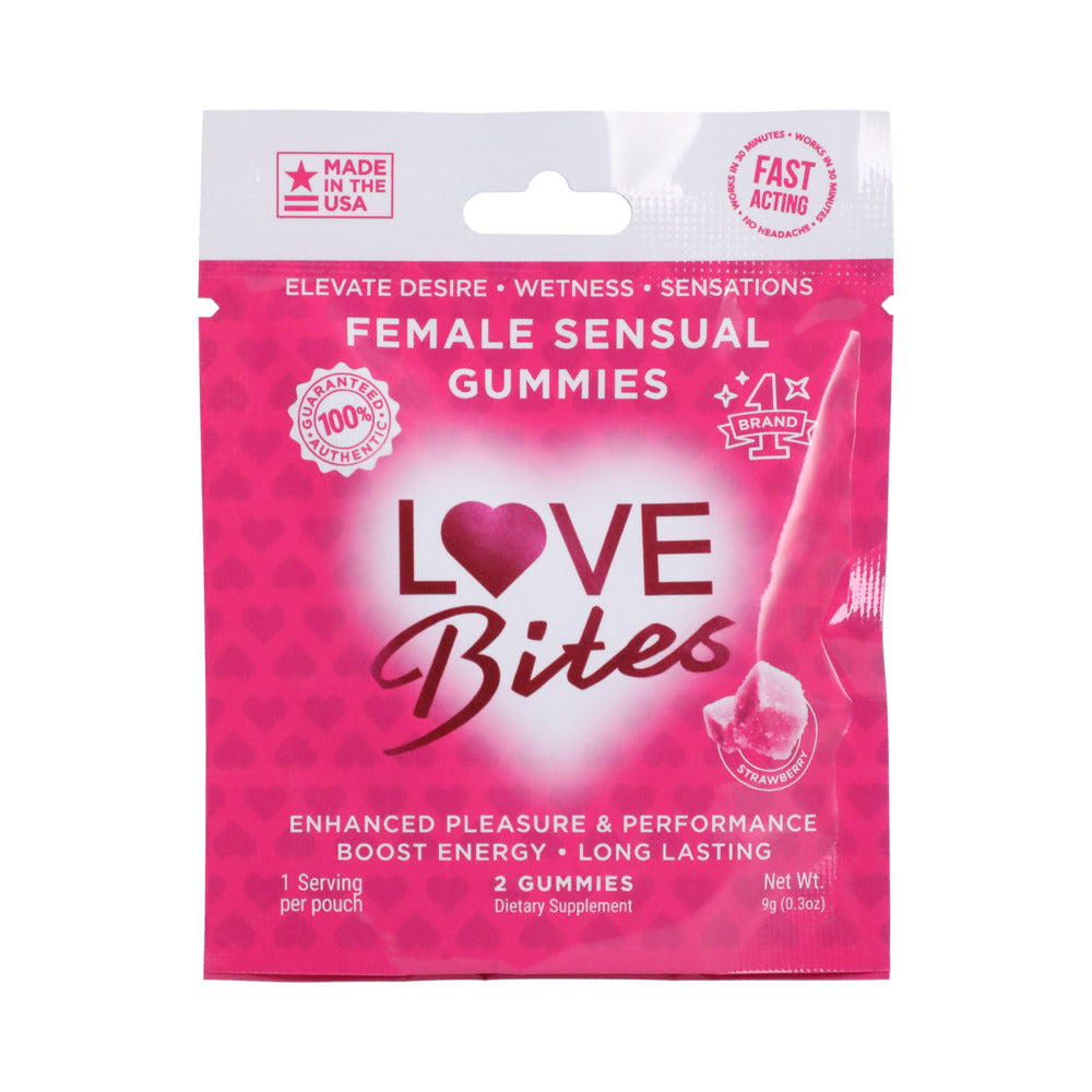 DOC JOHNSON - LOVE BITES FEMALE SENSUAL GUMMIES 2-PACK 12-PIECE DISPLAY