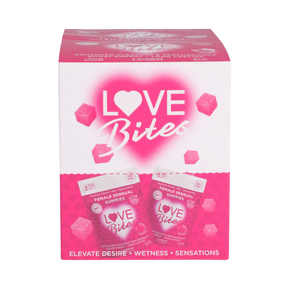 DOC JOHNSON - LOVE BITES FEMALE SENSUAL GUMMIES 2-PACK 12-PIECE DISPLAY