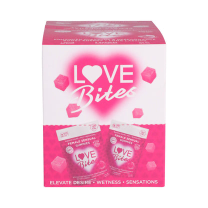 DOC JOHNSON - LOVE BITES FEMALE SENSUAL GUMMIES 2-PACK 12-PIECE DISPLAY