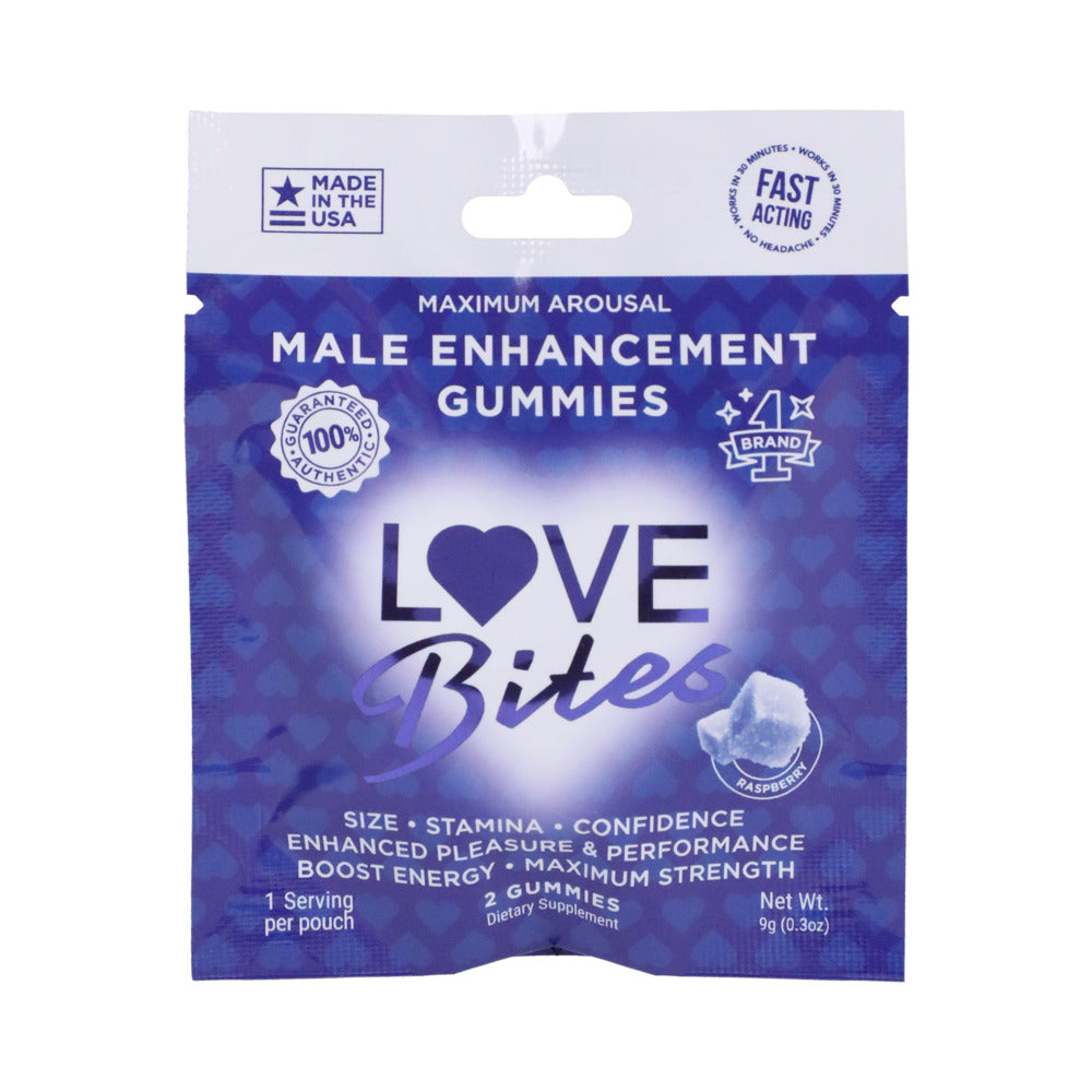 DOC JOHNSON - LOVE BITES MALE ENHANCEMENT GUMMIES 2-PACK 12-PIECE DISPLAY